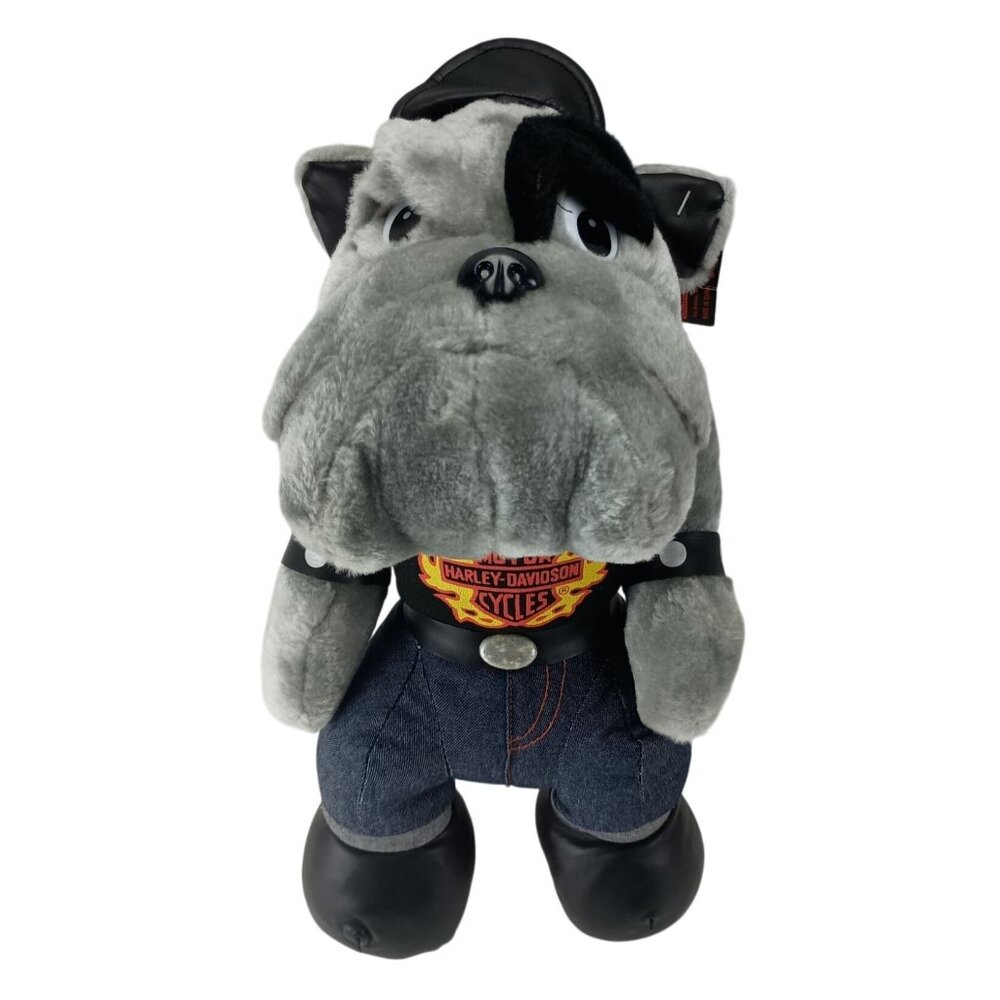 Retro Offical Harley Davidson Bulldog 16" Plush 1993 Stuffed Animal